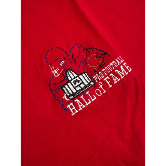Pro Football Hall of Fame Red Vintage Embroidered T-Shirt XL - Picture 4 of 4